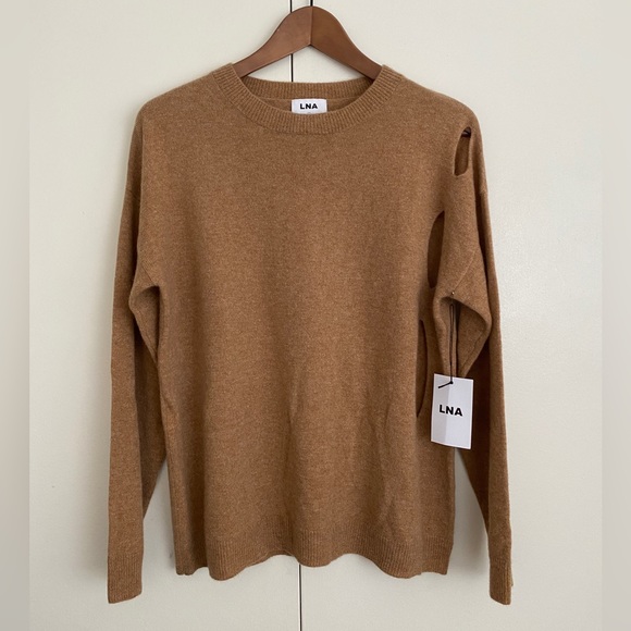 LNA side cutout cashmere sweater - Picture 1 of 2